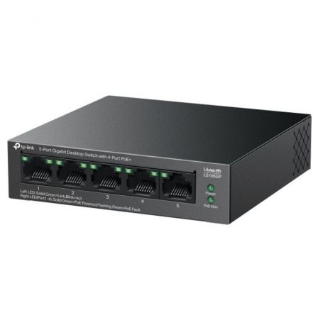 TP-Link LS105GP Switch Gigabit de 5 Puertos con 4 Puertos PoE+